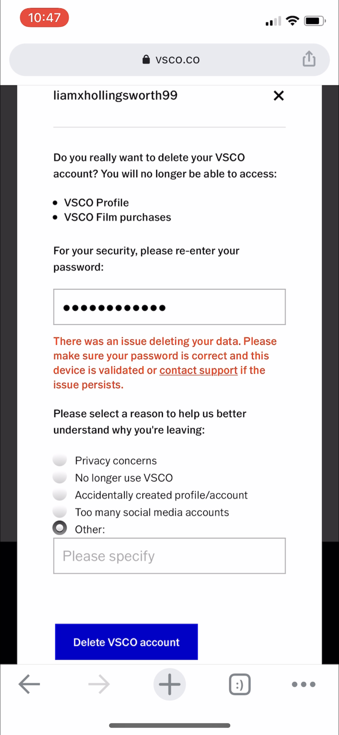 How do I delete my VSCO Account? – The VSCO Help Center