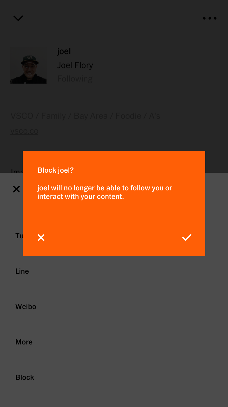 tap block then tap the checkmark to !   confirm - can you follow someone who blocked you on instagram